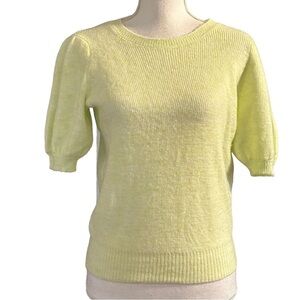 Vero Moda Sweater Short Puff Sleeve Light Green lWomen’s SZ US Medium Soft